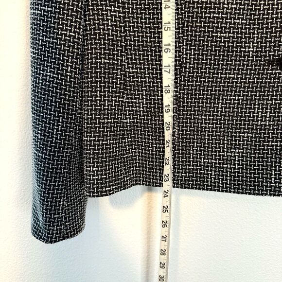 Kasper Asymmetrical Black & White Blazer Jacket Size 10 - Picture 2 of 9